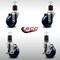 Service Caster 3.5'' SS Solid Poly Wheel Swivel 1-7/8'' Expanding Stem Caster Set 2 Brakes, 4PK SCC-SSEX20S3514-SPUS-2-TLB-2-178 - alternate 3